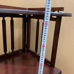 ★レトロ風★アンティーク・木製コーナーラック・飾り棚・3段・高さ85cm×幅52cm×奥行き37cm※商品の詳しい状態やサイズ等は現物にてご確認ください。の画像