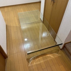 【廃盤】Francfranc ガラスローテーブル　120の画像