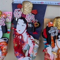 羽子板飾りセット 正月飾り 縁起物 初正月 季節飾りインテリア 昭和レトロ 和風 江戸 歌舞伎の画像