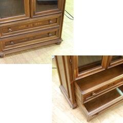 象嵌細工 コレクションボード 幅74×奥33×高161cm 鍵付き 引き出し収納付き コレクションケース 飾り棚  札幌市 清田区 平岡の画像