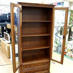 象嵌細工 コレクションボード 幅74×奥33×高161cm 鍵付き 引き出し収納付き コレクションケース 飾り棚  札幌市 清田区 平岡の画像