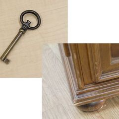 象嵌細工 コレクションボード 幅74×奥33×高161cm 鍵付き 引き出し収納付き コレクションケース 飾り棚  札幌市 清田区 平岡の画像