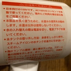 スチームアイロン　Relytop 1000W ジャンクの画像