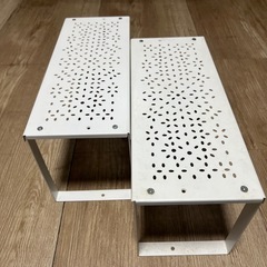 IKEA イケア　小物置き　ミニスチールラック2個セットの画像