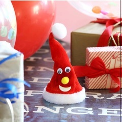 クリスマス　サンタ帽子　歌って踊る　動くおもちゃの画像