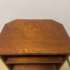 【ジャンク】木製テレビ台／角置きOK・扉なし・ベタつきありの画像