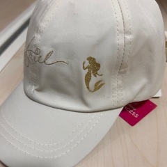 プティマインpetit main【Disney】ディズニープリンセス 刺しゅう バックリボン キャップ 帽子 50cm～54cm 女の子 ベビー キッズ 遠足 お出掛け プール 海の画像