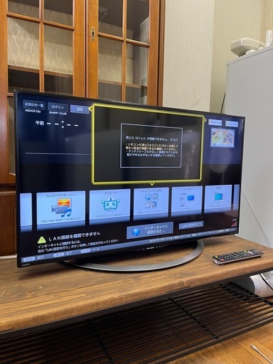 ☆ジャンク品☆ 受光部不良 SHARP 2017年 40V型 LC-40U45 ネット動画対応  液晶カラーテレビ