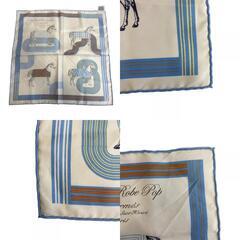 エルメス HERMES スカーフ カレ45 ガルドローブポップ Garde robe pop ガブロッシュ 馬 ホース ホワイトの画像