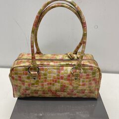 COCCO FIORE  レッド YAFTT コッコフィオーレ クロコ型押し エナメル ハンドバッグ 9170015 (E3827nsrYM)の画像