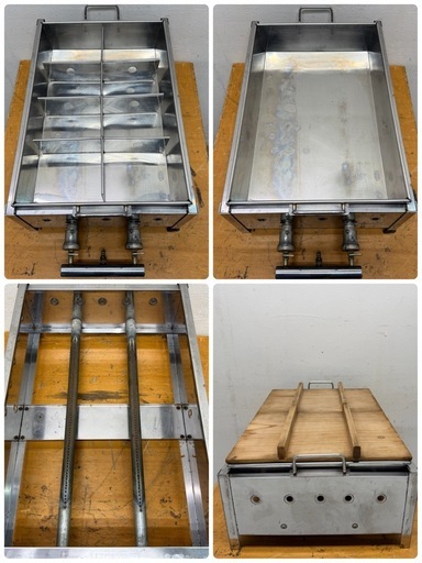 おでん鍋　業務用　８つ切り　2連　LPプロパンガス　居酒屋　厨房　W４００ｘD７２０ｘH２００ｍｍ