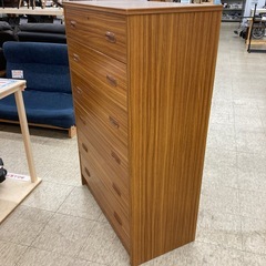 【ジモティー割引で最大15％OFF⭐️】タンス 　ブラウン　上段カギ付き　全国家具工業連合会の画像