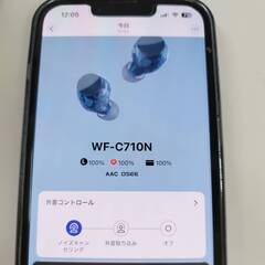 【未使用に近い】SONY WF-C710N ワイヤレスイヤホン/グラスブルーの画像