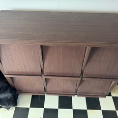 6面ラック付き収納棚　高さ850×幅1150の画像