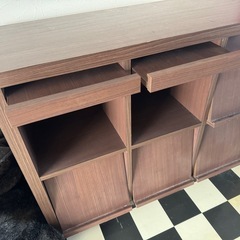 6面ラック付き収納棚　高さ850×幅1150の画像