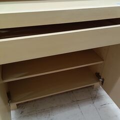 リユースのサカイ栃木店★ジモティ割あり★  PCラック ベージュ W72×D35.5×H77.7 クリーニング済み TC11915の画像