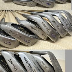 yj2928E ゴルフクラブ 17本セット SPALDING BRIDGESTONE ゴルフバッグ 長期保管品 動作未確認の画像