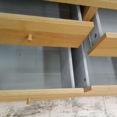 リユースのサカイ栃木店★ジモティ割あり★  収納棚 ベージュ W80×D40×H80.5 クリーニング済み TC11917の画像