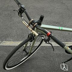 【リサイクルショップどりーむ天保山店】No.570 エコチャリNo.22655R 自転車 HILAND ライトグリーン 28インチ ギア△(異音あり) ベル〇 ライト無しの画像