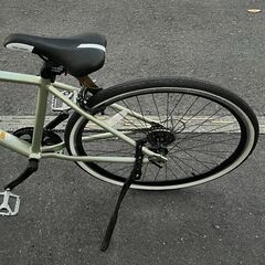 【リサイクルショップどりーむ天保山店】No.570 エコチャリNo.22655R 自転車 HILAND ライトグリーン 28インチ ギア△(異音あり) ベル〇 ライト無しの画像