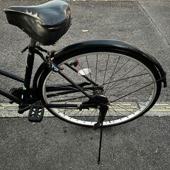 【リサイクルショップどりーむ天保山店】No.571 エコチャリNo.22659R 自転車 ブラック 27インチ ギア無し ベル〇 ライト×(球切れ)の画像