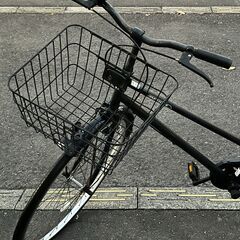 【リサイクルショップどりーむ天保山店】No.571 エコチャリNo.22659R 自転車 ブラック 27インチ ギア無し ベル〇 ライト×(球切れ)の画像