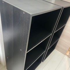 本棚　カラーボックス　黒　ブラック　　2個　解体可の画像