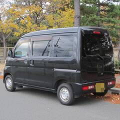 車検Ｒ９年２月２４日　ハイゼット　カーゴ　クルーズ　バン　軽バン　後期型　希少ブラック　走行小　配達　運搬の画像