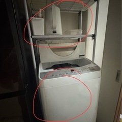 SHARP 洗濯乾燥機 ES-TX5B-N（収納ラック付き）の画像