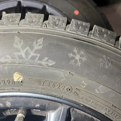 195/65r1591Qスタッドレスタイヤ36週22年製とアルミホイール4本セットの画像