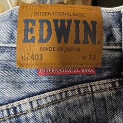 EDWIN フェード加工デニムパンツ W33の画像