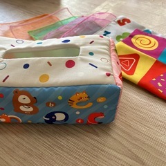 布製 ティッシュケース おもちゃ 知育玩具 数字 カラフルの画像