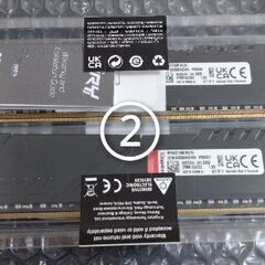 ②未開封 KINGSTON DDR4-3200 16GB 2枚組 デスクトップ用メモリの画像