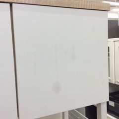 【おしゃれなデザイン】キッチンボード ダイニングボード レンジボード レンジ台 食器棚   幅90.5cm　組立家具：ナチュラル/ホワイトの画像