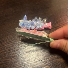手作りヘアクリップの画像