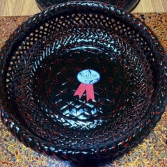 まえじゅう漆器 竹製　茶たく(コースター) 菓子鉢　お盆セットの画像