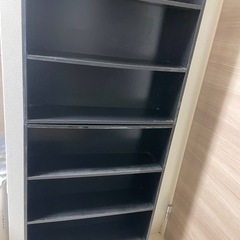 本棚　カラーボックス　2個　黒　ブラック　解体可　の画像