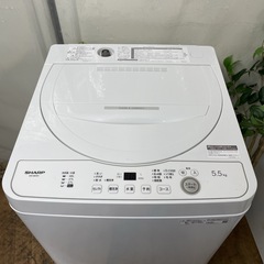 R741 ☀️ ジモティー限定特別価格！ 2024年製の高年式♪ SHARP 洗濯機 （洗濯5.5㎏) ES-GE5H ⭐ 動作確認済 ⭐ クリーニング済の画像