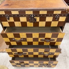 【愛品館 江戸川店】革張り 4段 チェスト Andrew Martin（アンドリューマーチン）の画像