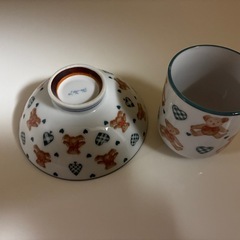 ペア　茶碗と湯呑みの画像