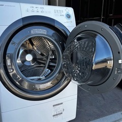 【超最安値】💎2021年製SHARPドラム式洗濯乾燥機　単身最適ES-S7F 配達無料！の画像