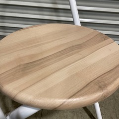 折りたたみ椅子 チェア 木目調 ホワイトの画像