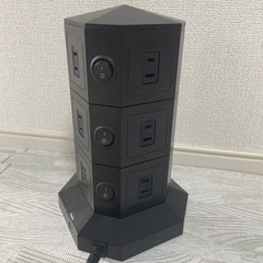 タワー式電源タップ　コンセント　USBの画像