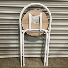 折りたたみ椅子 チェア 木目調 ホワイトの画像