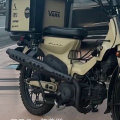 スーパーカブ　アップマフラー　フェンダー　サイドカバー　ミラーのセット