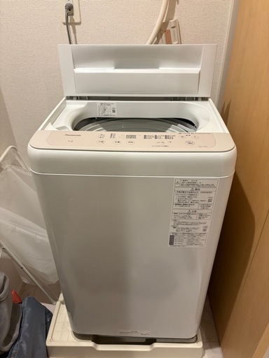 【美品】Panasonic 洗濯機 7kg 2024年製 取引早い方優先します！引き取り歓迎（倉敷市）