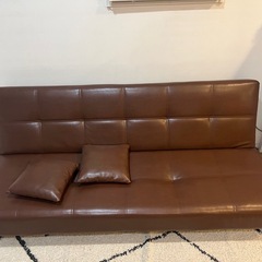 合皮3人掛けソファの画像