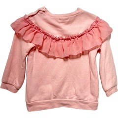 ブランシェスのフリル付きピンクスウェットの画像