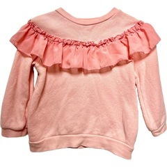 ブランシェスのフリル付きピンクスウェットの画像