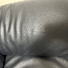 ニトリ　ソファ　ブラックNシールド　合皮　2人掛けの画像